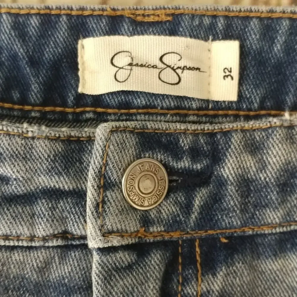 Jessica Simpson Spotlight High Rise Slim Straight Jeans Blue Size‎ 32 (CL)
